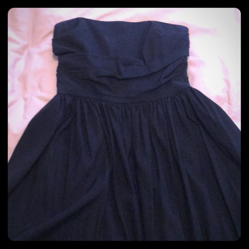 Strapless Aline ruched bust dress